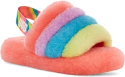 UGG Kids Fluff Yeah Slide 21 UGG Kids Fluff Yeah Slide -Englin's fine Footwear ugg childrens kids fluff yeah slide peach bliss multi 1124925k pbmt 20682.1647038453
