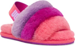 UGG Toddlers Fluff Yeah Slide 16 UGG Toddlers Fluff Yeah Slide -Englin's fine Footwear ugg toddlers fluff yeah slide pink purple rainbow 1120073t pprb 95299.1651776272